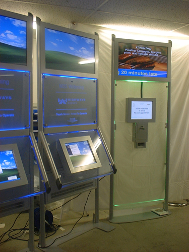 With a 32'' display screen above the controlling touch screen, you can utilise the v34 kiosk as both an information point, and a marketing tool.